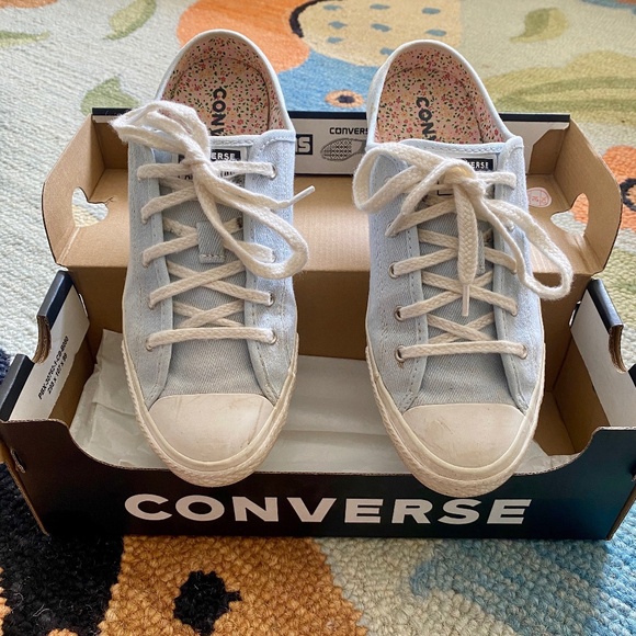 Converse I CTAS Dainty Mule Slip On Sneakers I Denim & White - Picture 1 of 16
